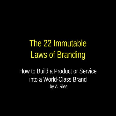22 Immutable Laws of Branding