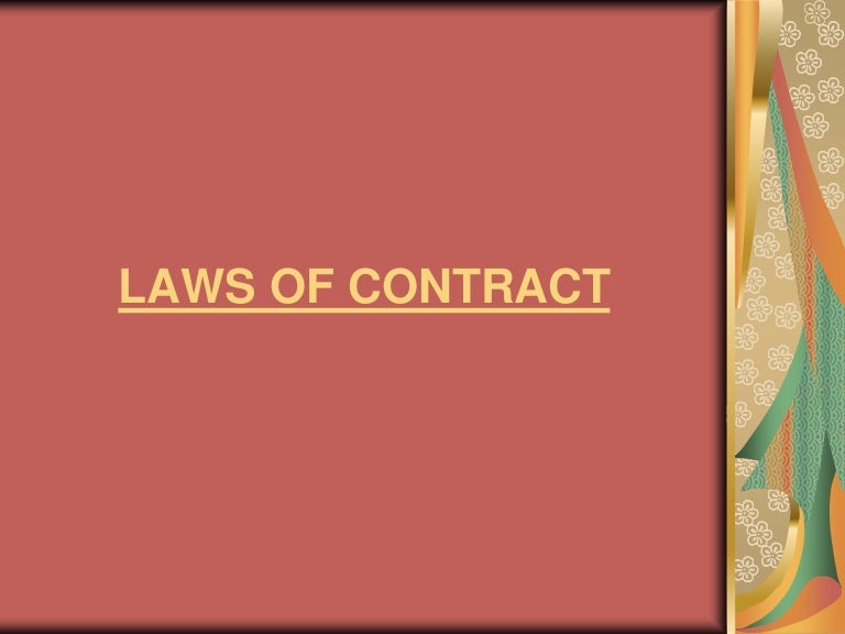 Laws of contract
