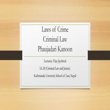 Laws of crime | PPTX