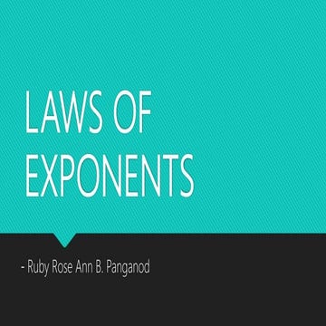 Laws of exponents