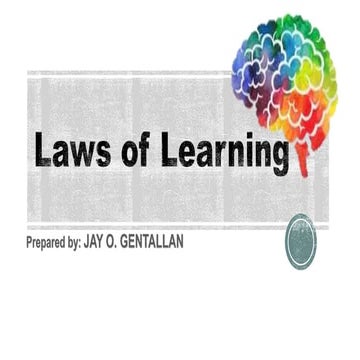 Laws of Learning