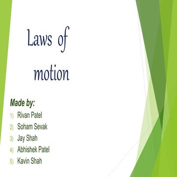 Laws of motion