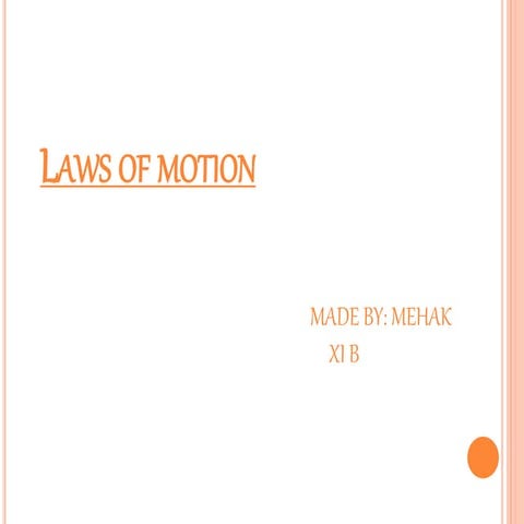 Laws of motion 