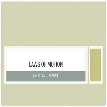 Laws of Motion