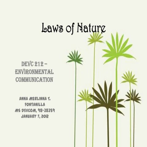Laws of nature