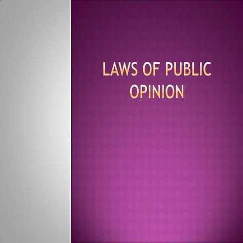 Laws of public opinion