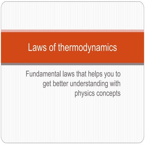 Laws of thermodynamics