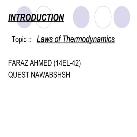 Laws of thermodynamics