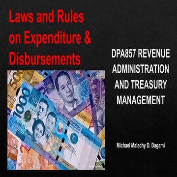 Laws on expenditure and disbursements
