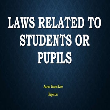 Laws related to students or pupils
