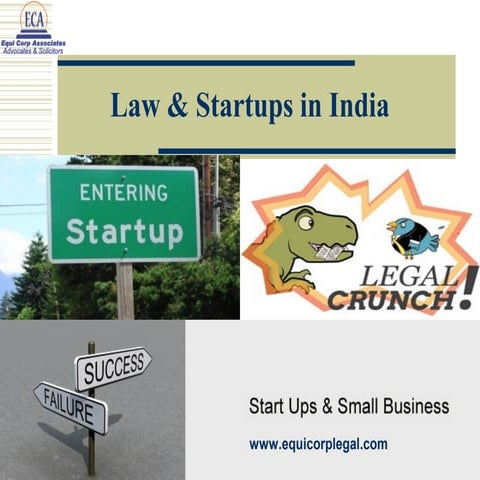 Law & startups in india