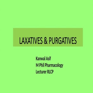 Laxatives purgatives | PPTX