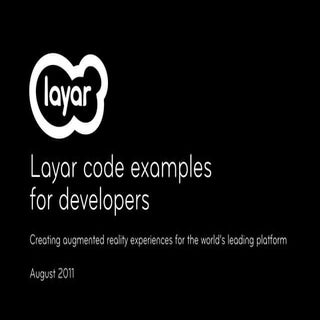 Layar code examples for developers
