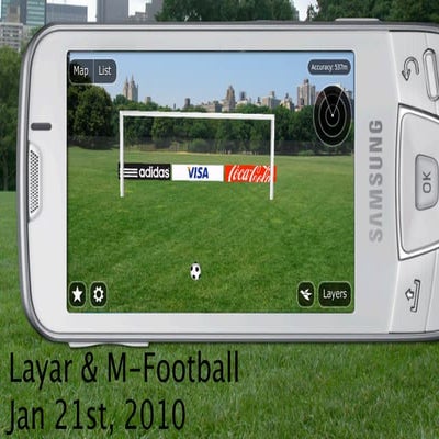 Layar Augmented Reality Browser at M-Football conference 2010