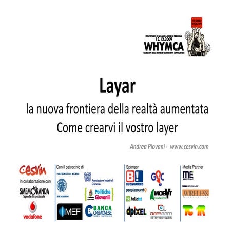whymca Andrea Piovani Layar: la nuova frontiera della realtà aumentata