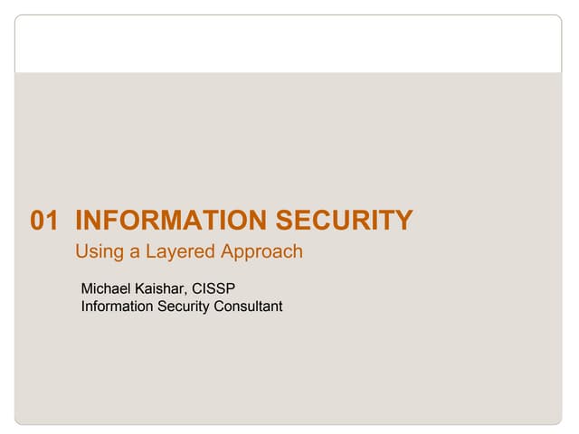 Layered Approach - Information Security Recommendations