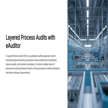 Layered Process Audit with eAuditor Audits & inspections