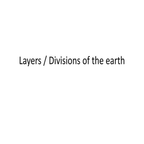 Layers of earth