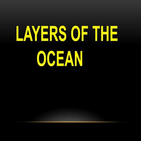 Layers of ocean