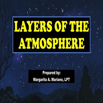 LAYERS OF THE ATMOSPHERe grade 7 science