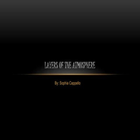 Layers of the atmosphere mini lesson