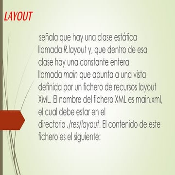 Layout en android | PPSX