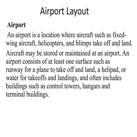 Layout of Airport Planning