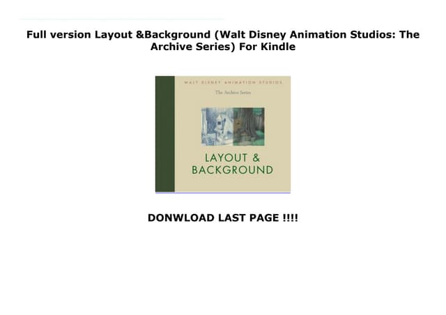 Full version Layout & Background (Walt Disney Animation Studios
