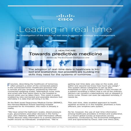 Towards predictive medicine