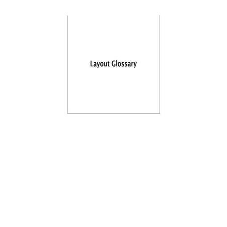 Layout glossary