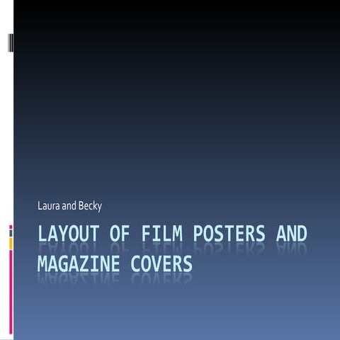 Layout of film posters and magazine covers