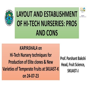 Layout of Hi-Tech Nursery, Pros and Cons.pptx