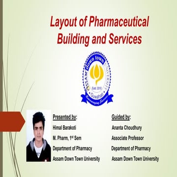 Layout of pharmaceutical building and services