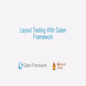 Layout testing with galen framework