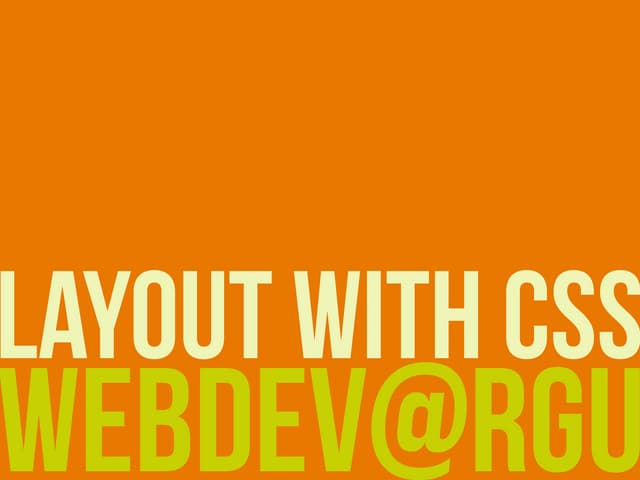 Layout with CSS