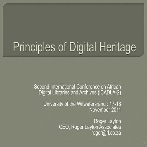 Layton principles of digital heritage