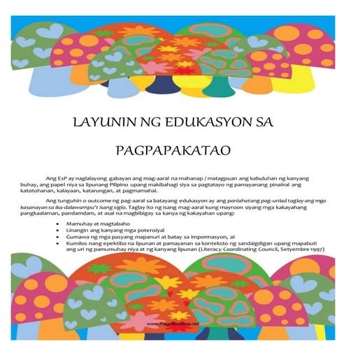 Layunin ng Edukasyon sa Pagpapakatao (EsP)