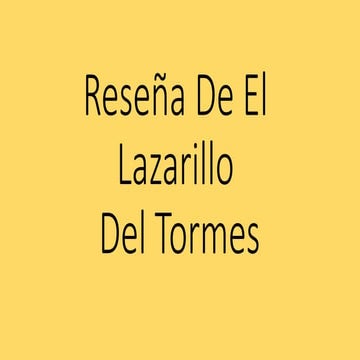 Lazarillo de el tormes