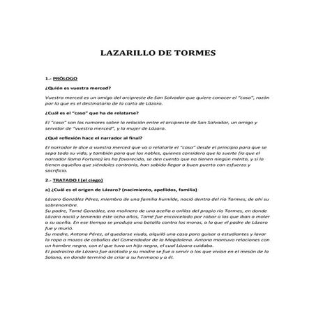 Lazarillo de tormes 3er tratado | PPTX
