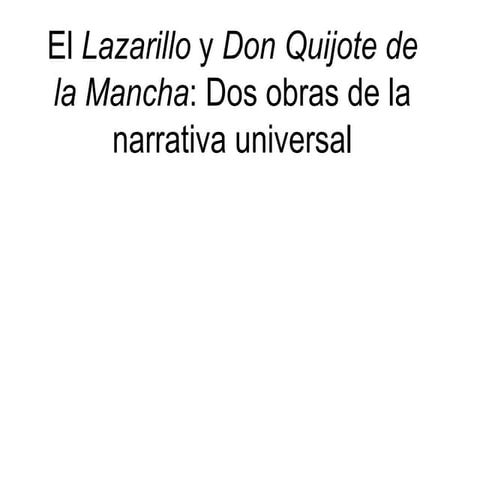 Lazarillo i quijote