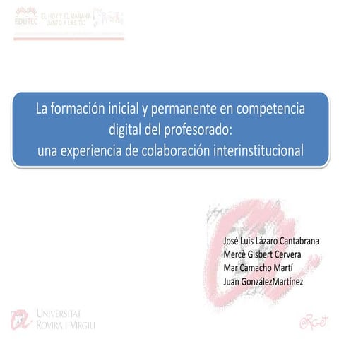 La formación inicial y permanente en competencia digital del profesorado:  un...