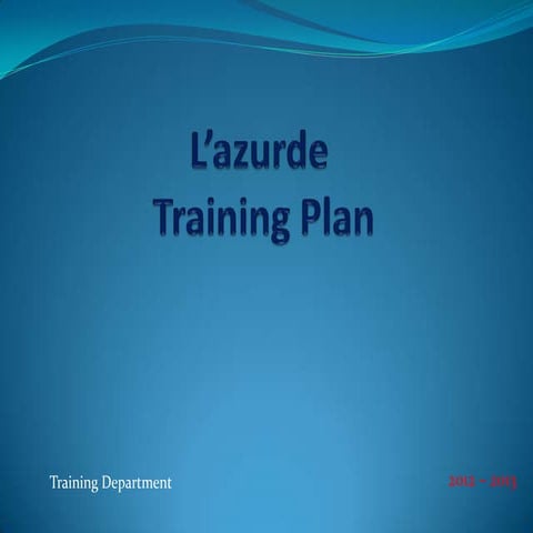 L’azurde training plan
