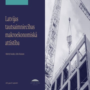 Latvijas tautsaimniecības makroekonomiskā attīstība | Septembris 2023