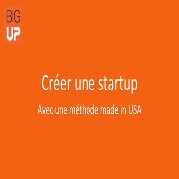 Création startup : une approche USA