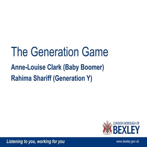 LB Bexley:  the generation game