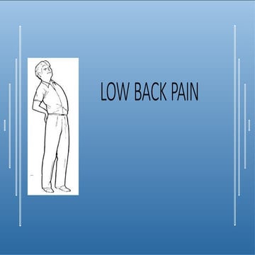 low back pain and its pathophysiology with management