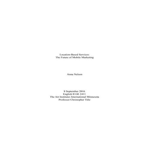 Location Based Services