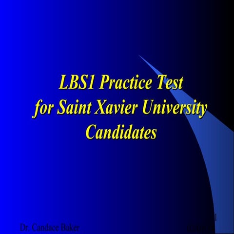 Lbs1 practice test