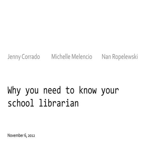 Why you need to know your school librarian