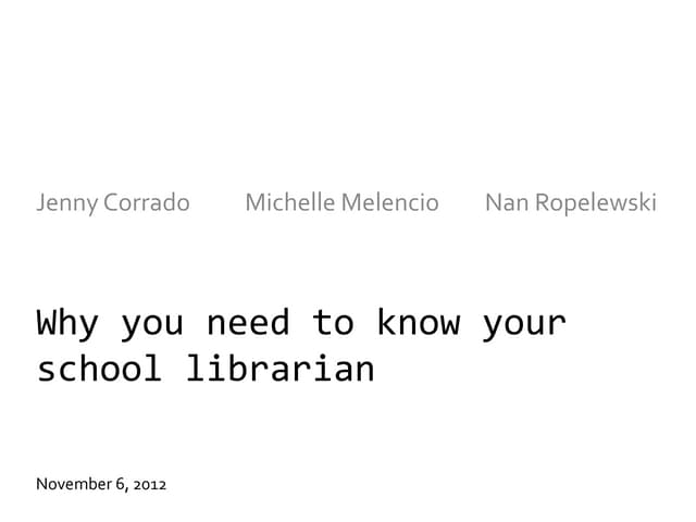 Why you need to know your school librarian